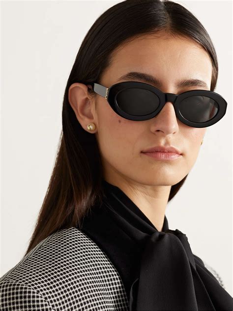 Saint Laurent YSL Acetate Oval Sunglasses 